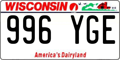 WI license plate 996YGE