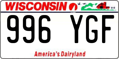WI license plate 996YGF