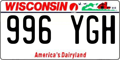 WI license plate 996YGH