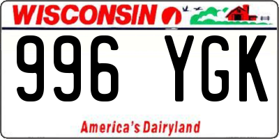 WI license plate 996YGK