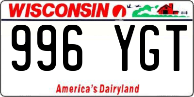 WI license plate 996YGT