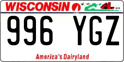 WI license plate 996YGZ