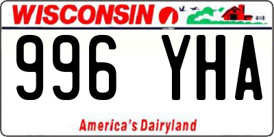 WI license plate 996YHA