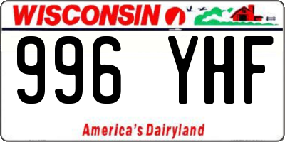 WI license plate 996YHF