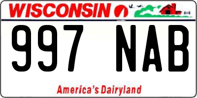 WI license plate 997NAB