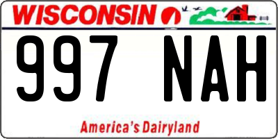 WI license plate 997NAH