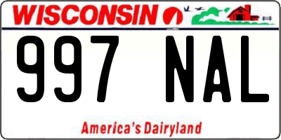 WI license plate 997NAL