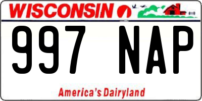 WI license plate 997NAP