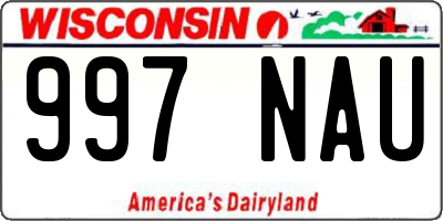 WI license plate 997NAU