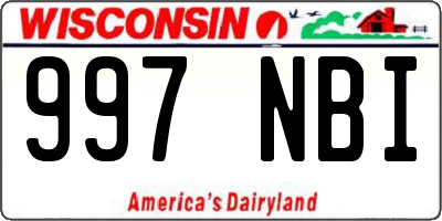 WI license plate 997NBI