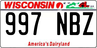WI license plate 997NBZ