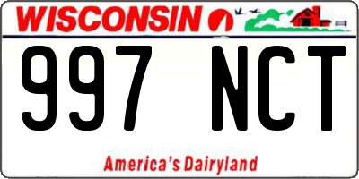 WI license plate 997NCT