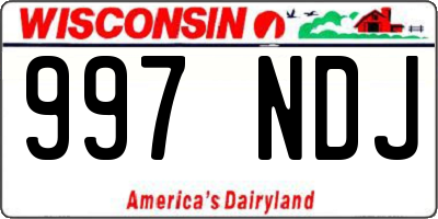WI license plate 997NDJ