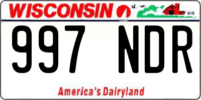 WI license plate 997NDR