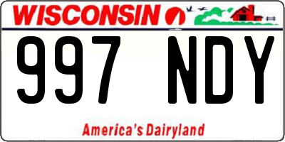 WI license plate 997NDY