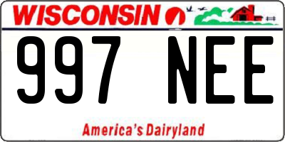 WI license plate 997NEE