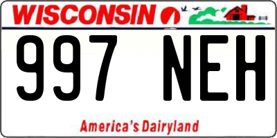 WI license plate 997NEH