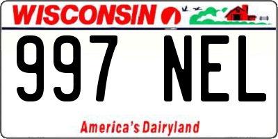 WI license plate 997NEL