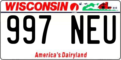 WI license plate 997NEU