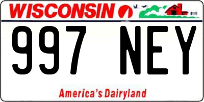 WI license plate 997NEY