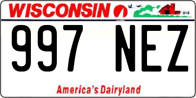 WI license plate 997NEZ