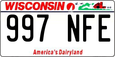WI license plate 997NFE