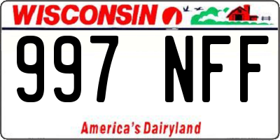 WI license plate 997NFF