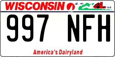 WI license plate 997NFH