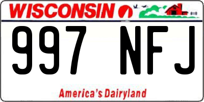 WI license plate 997NFJ