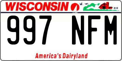 WI license plate 997NFM