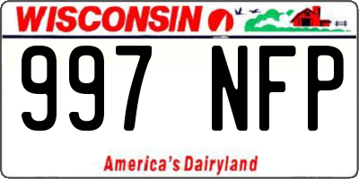 WI license plate 997NFP