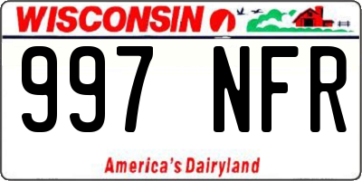 WI license plate 997NFR