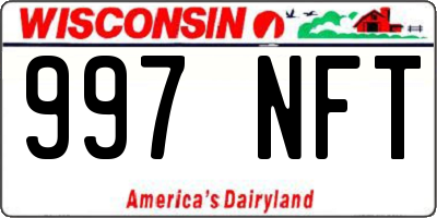WI license plate 997NFT