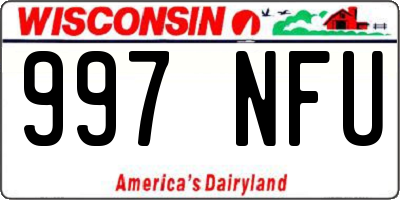 WI license plate 997NFU