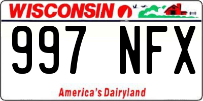WI license plate 997NFX