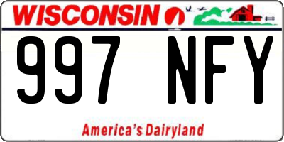 WI license plate 997NFY