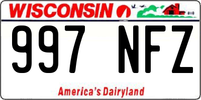 WI license plate 997NFZ