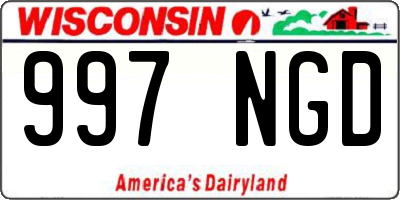 WI license plate 997NGD