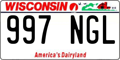 WI license plate 997NGL