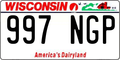 WI license plate 997NGP