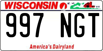 WI license plate 997NGT