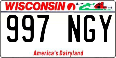 WI license plate 997NGY