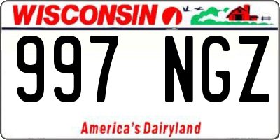 WI license plate 997NGZ