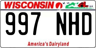 WI license plate 997NHD