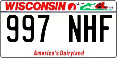 WI license plate 997NHF