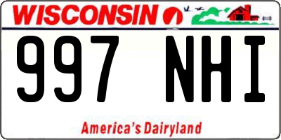 WI license plate 997NHI