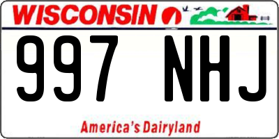 WI license plate 997NHJ