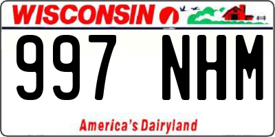 WI license plate 997NHM