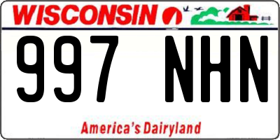 WI license plate 997NHN
