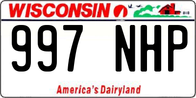 WI license plate 997NHP